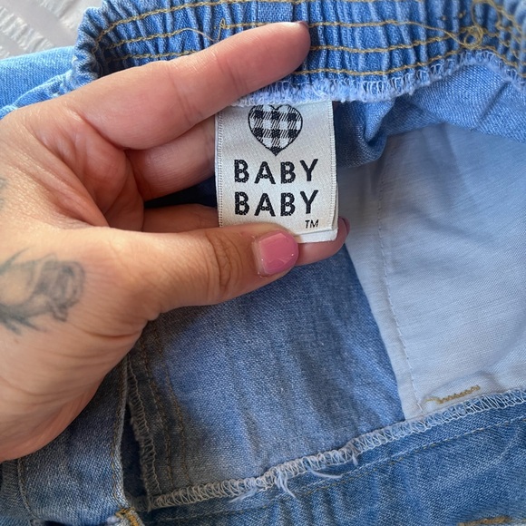 Vintage Blue Straight Leg Jeans with Lace Detail - Picture 2 of 7